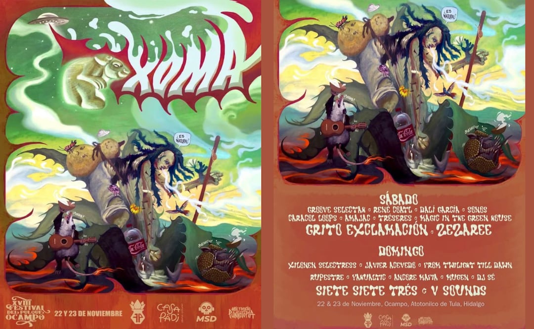 Flyers oficiales del Festival del Pulque Ocampo | Foto: Instagram