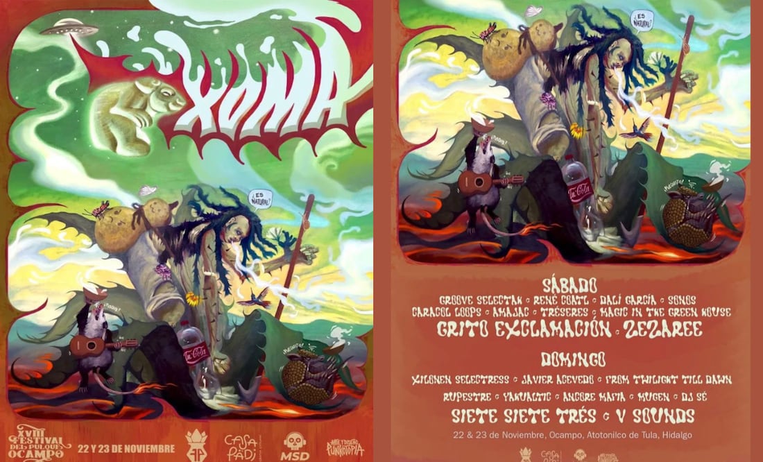 Flyers oficiales del Festival del Pulque Ocampo | Foto: Instagram