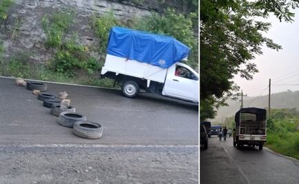 Bloquean carretera en Huasteca; constructora deja  inconclusa la obra 