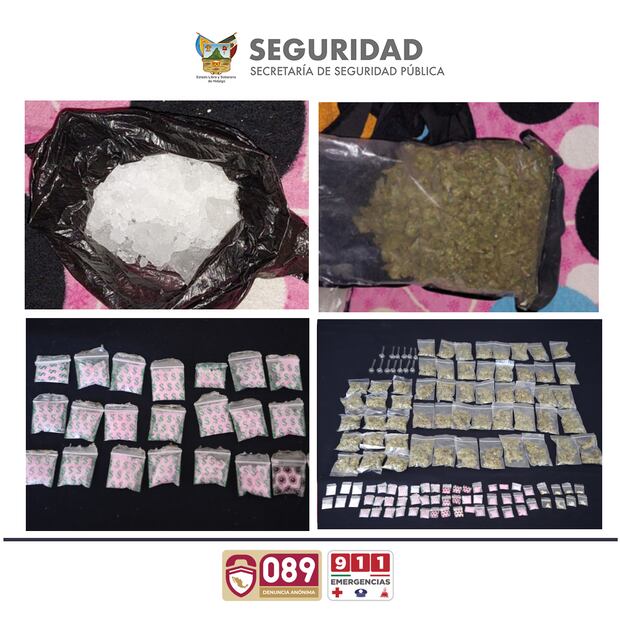 Incautación récord de drogas en Hidalgo; aseguran más de 680 mil dosis en operativos | Fotos: SSPH