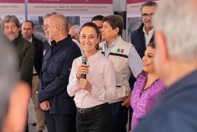 Arriba Claudia Sheinbaum y López Obrador a Tula de Allende