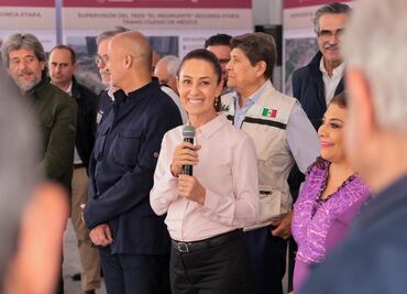 Arriba Claudia Sheinbaum y López Obrador a Tula de Allende