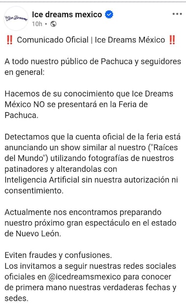 Polémica en la Feria de Pachuca por imágenes creadas con IA | Captura de pantalla