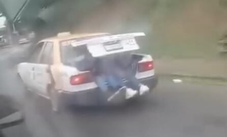 Captan a taxista con pasajeros hasta en la cajuela