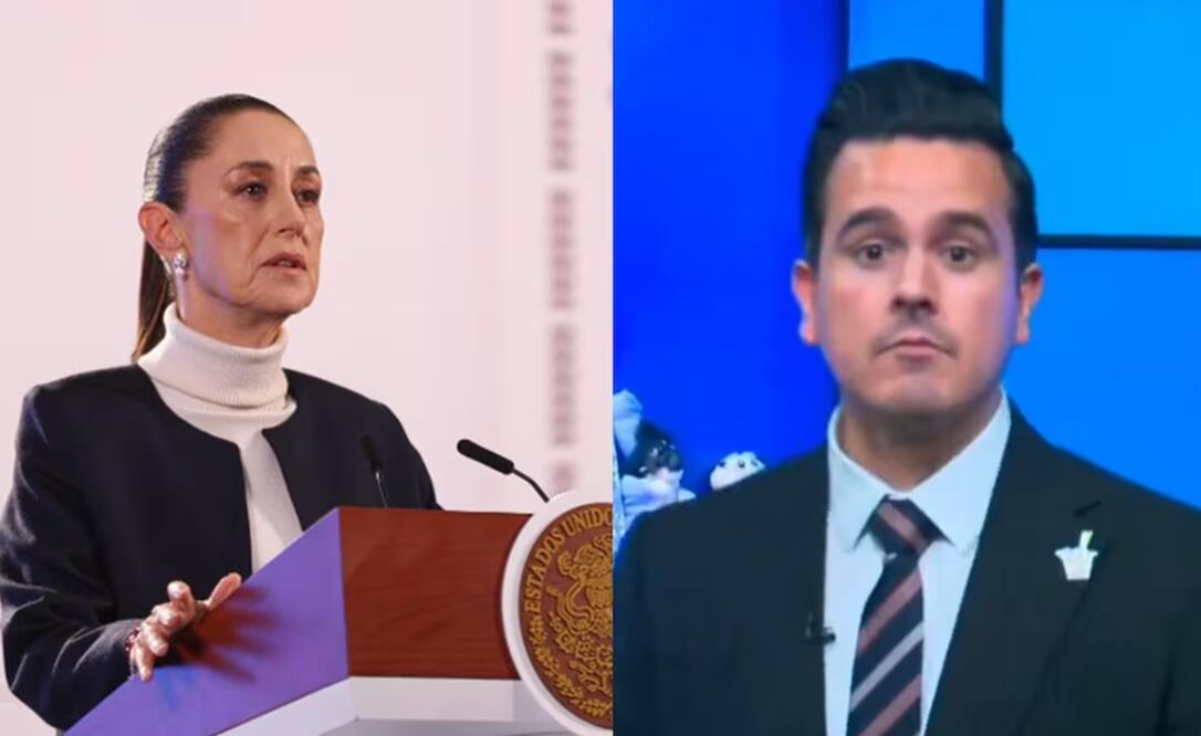 La presidenta Claudia Sheinbaum llamó a que se le regresen su programa a Gustavo Macalpin, conductor de noticias del canal 66 de Mexicali. Foto: Archivo