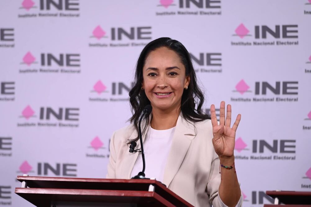 Mirna Rubio Sánchez, candidata de Movimiento de Regeneración Nacional (Morena) propuso cambiar la administración del agua desde las políticas públicas por lo que consideró importante reformar la Ley de Aguas Nacionales en el artículo 27. Foto: Especial