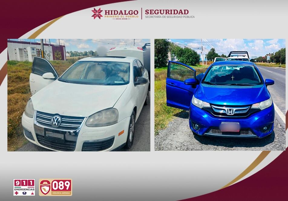 Rápida acción policial en Hidalgo | Fotos: SSPH