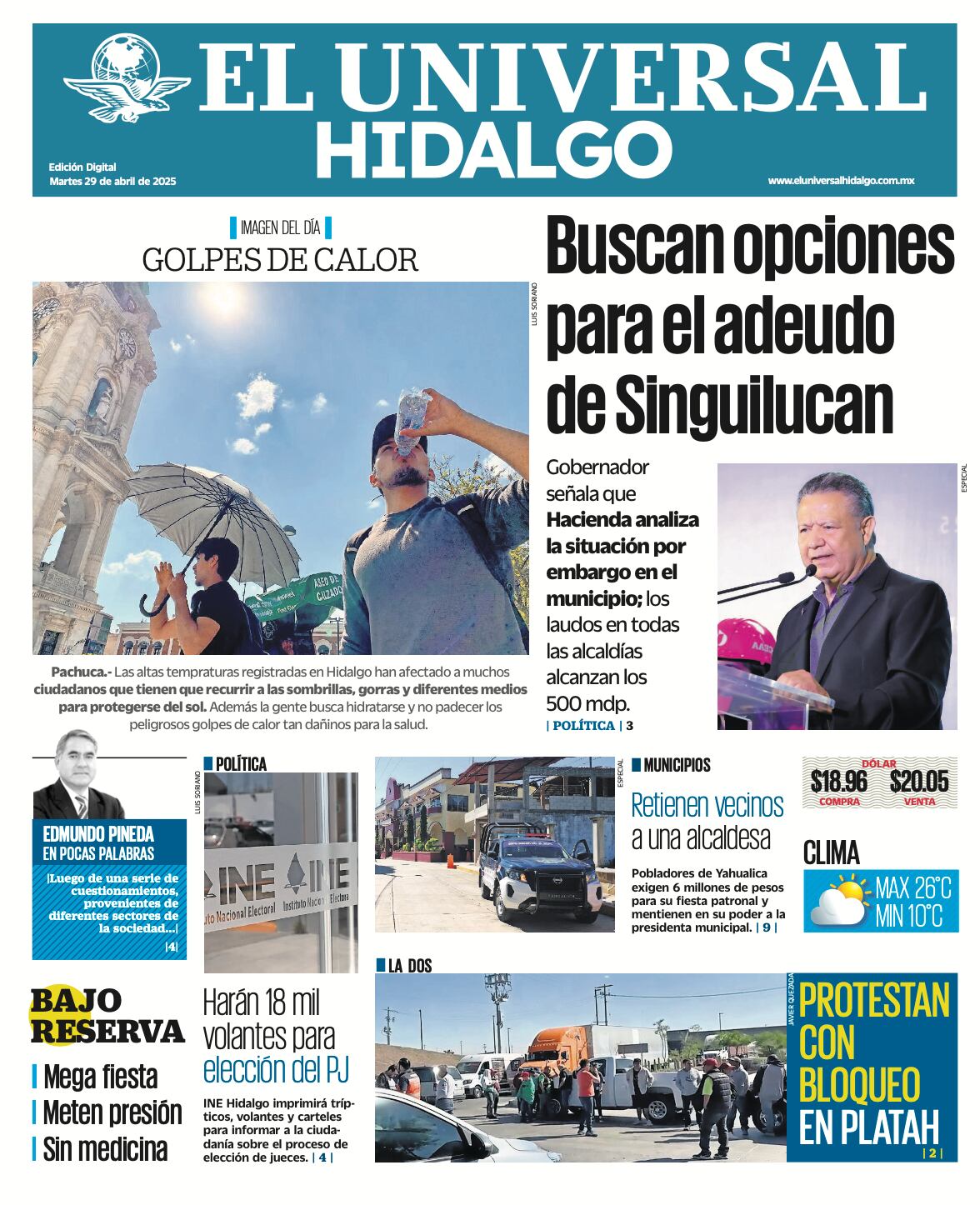 El Universal Hidalgo 290425