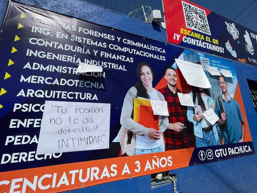 Estudiantes del Grupo Tecnológico Universitario protestan contra acoso en Pachuca | Foto: Marco Carrillo