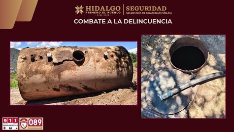 Cateo en Tepeapulco deja 9 mil 700 litros de combustible asegurados