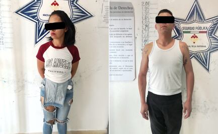 Detienen a pareja con droga sintética en Mineral de la Reforma