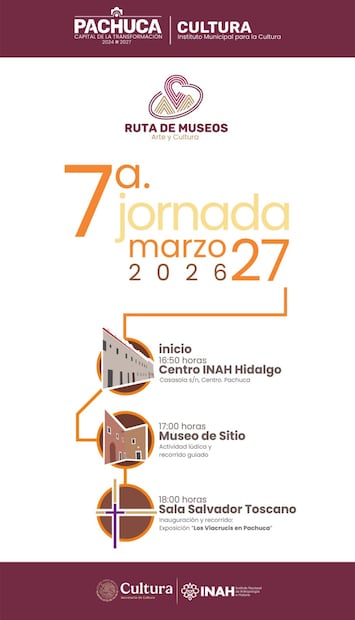 Pachuca abre sus museos para una tarde de recorridos, historia y tradición | Faceboook: Instituto Municipal para la Cultura de Pachuca