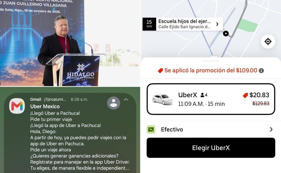Menchaca advierte que Uber opera fuera de la legalidad en Hidalgo