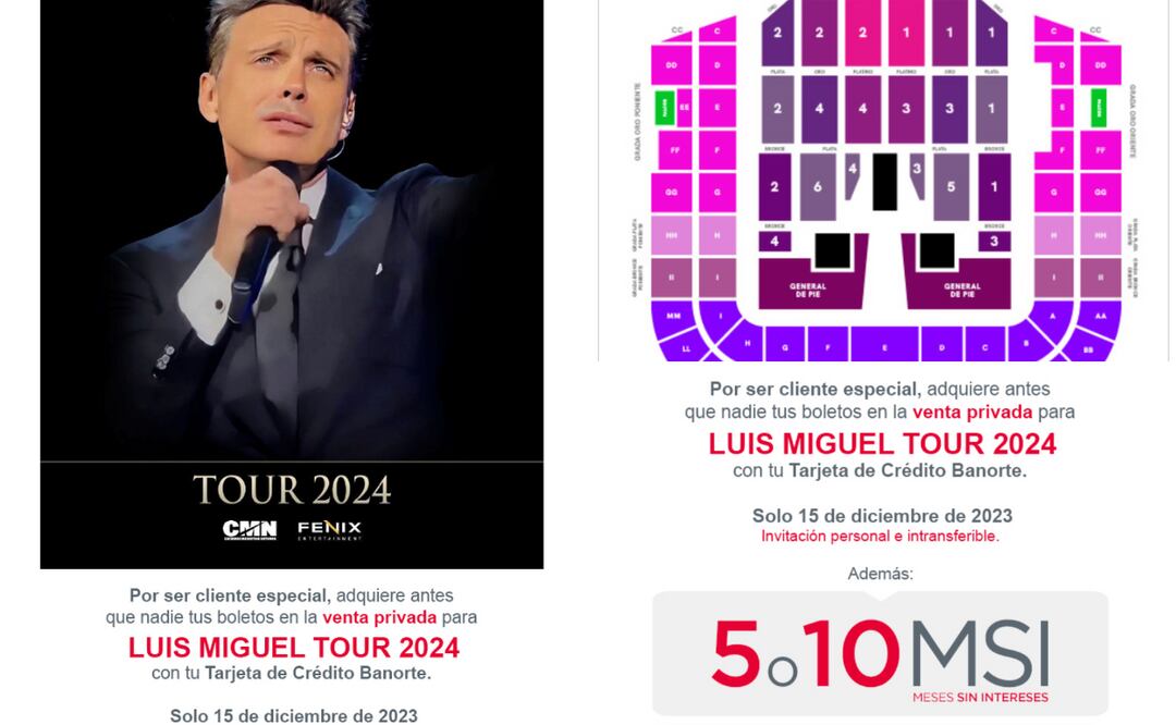 Venta exclusiva para Luis Miguel