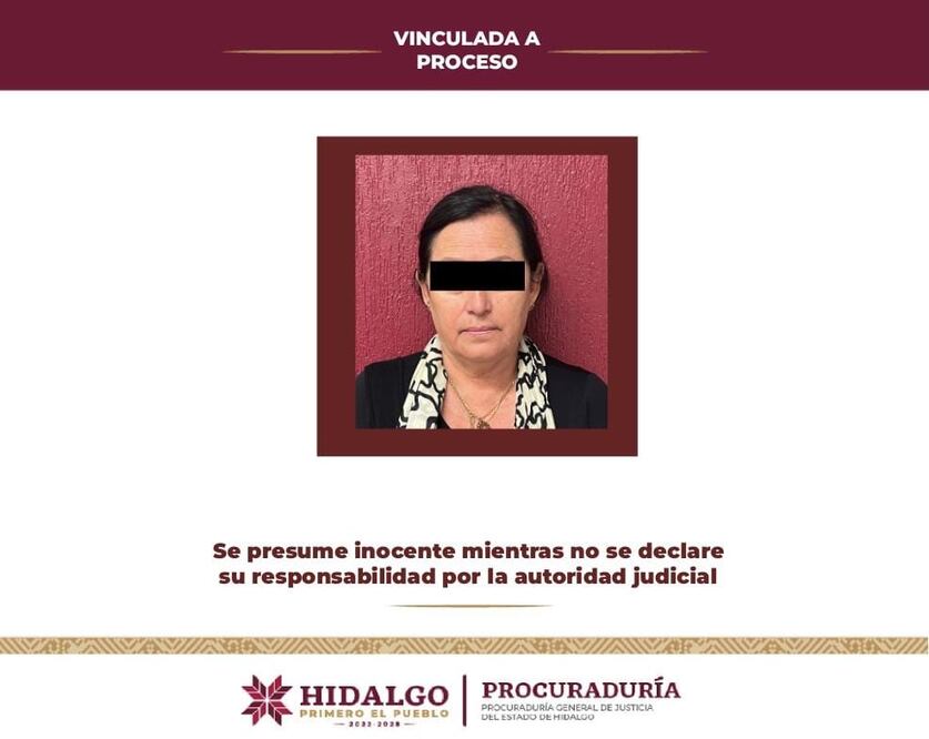 Por un fraude de casi dos millones de pesos, una jueza de control vinculó a Rosa María N, quien se desempeñaba como subdirectora del Archivo General de Notarías de Hidalgo.