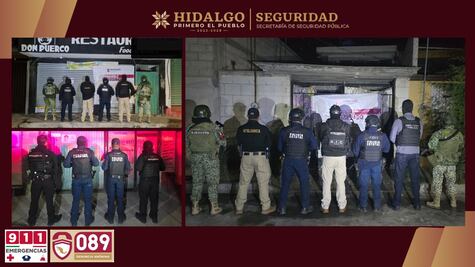 Cateos en Mixquiahuala dejan cuatro detenidos y el aseguramiento de casi mil dosis de droga 