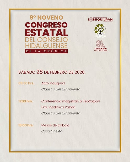 Ixmiquilpan será sede del IX Congreso del Consejo de la Crónica | Facebook: Ixmiquilpan Gobierno Municipal 2024 - 2027