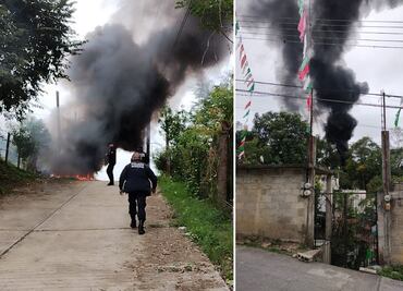 Quema de plásticos genera alarma y molestia en colonias de Huejutla