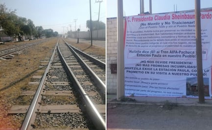 Habitantes de Huitzila exigen claridad sobre la construcción de la estación del tren AIFA-Pachuca