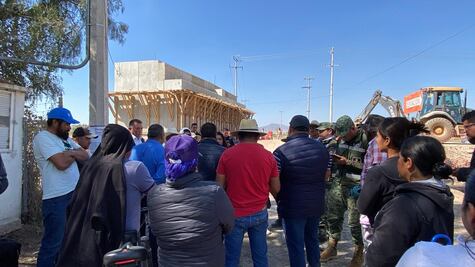 Pobladores de Palma Gorda protestan en obras del tren AIFA–Pachuca por incumplimientos