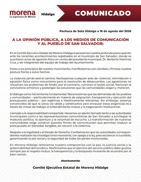 Comunicado Morena