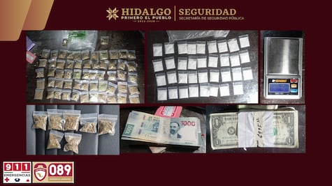 Cateo en Tenango de Doria deja aseguramiento de droga, dinero y un detenido