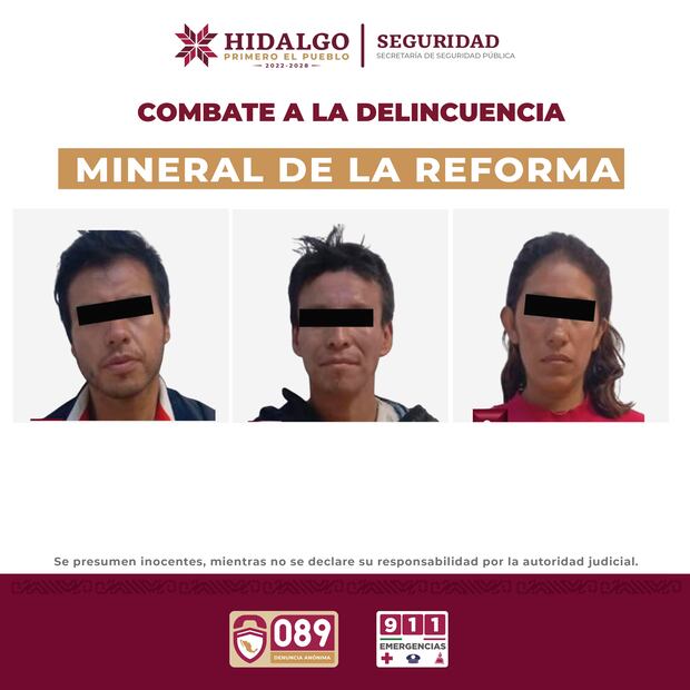 Recuperan 6 motocicletas y detienen a 3 personas en Mineral de la Reforma | Fotos: SSPH