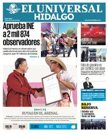 Portada El Universal Hidalgo 16/05/25