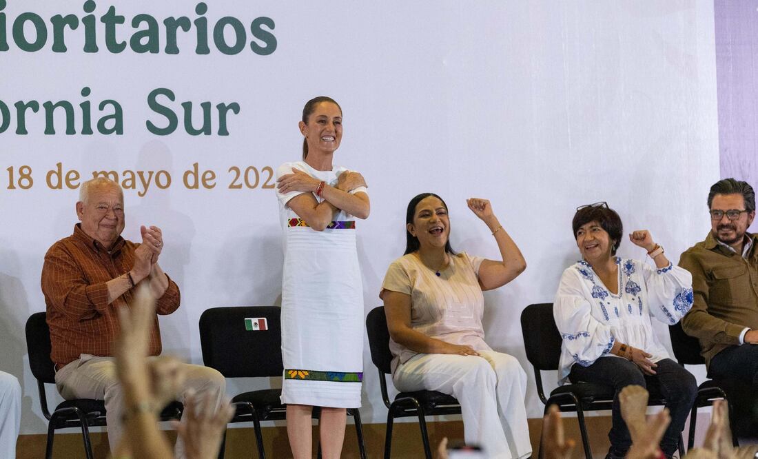 La presidenta Claudia Sheinbaum Pardo, encabeza el evento Proyectos prioritarios en Baja California Sur. Domingo 18 mayo 2025. Foto: Agencia EL UNIVERSAL/Hugo Salvador/LCG.