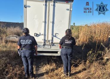 Aseguran camioneta robada en Tepeji del Río durante recorrido de vigilancia