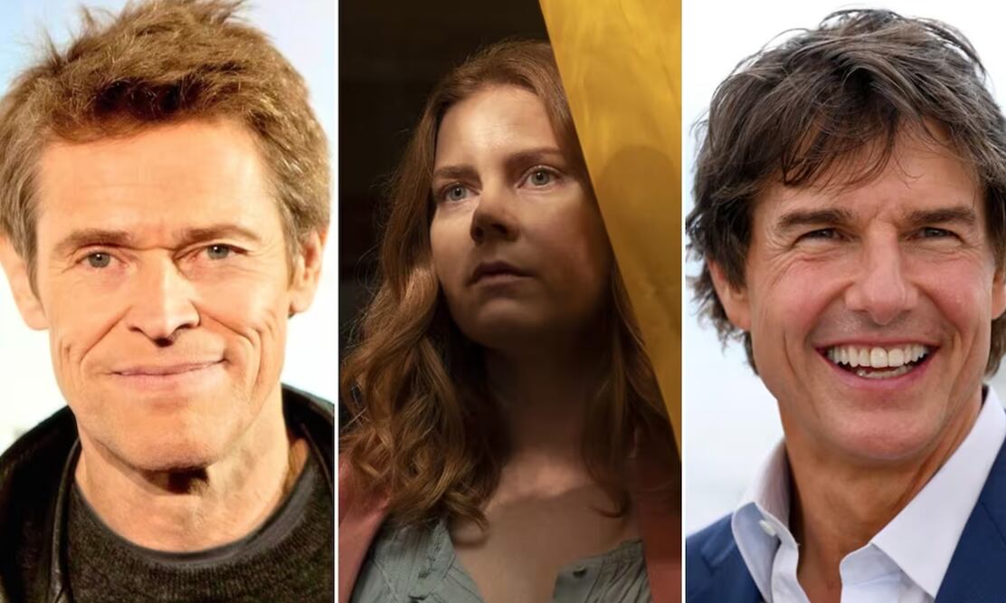 Willem Dafoe, Amy Adams y Tom Cruise. Fotos: IMDB.