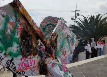Queman garza frente al edificio de la UAEH en Abasolo