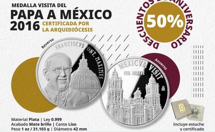Medalla del Papa Francisco de colección vuelve a la venta; Casa de Moneda ofrece 50% de descuento por tiempo limitado