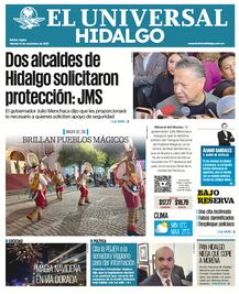 Portada El Universal Hidalgo 14/11/25