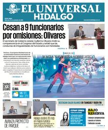 Portada El Universal Hidalgo 19/11/25