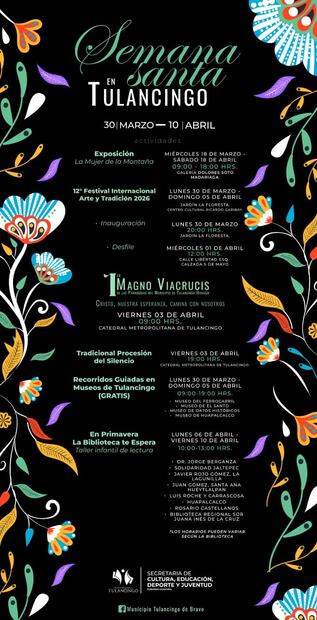 Tulancingo alista agenda cultural y religiosa para atraer turismo en Semana Santa 2026 | Cortesía: ayuntamiento de Tulancingo