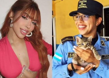 Por su gran parecido a Yeri Mua, policía hondureña se vuelve viral