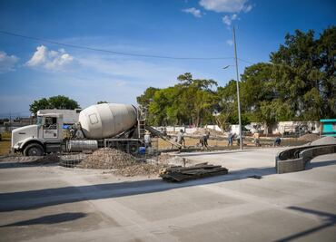 Avanza la remodelación de la Unidad Deportiva de Ixmiquilpan