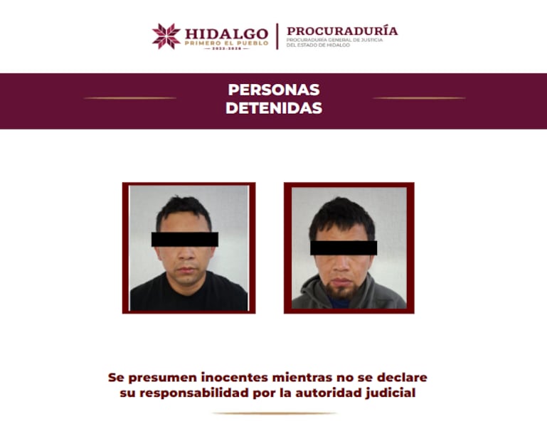 Detienen a dos hombres con presunta droga y un arma en Atitalaquia | Fotos: PGJEH