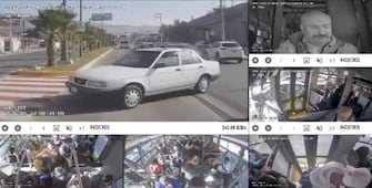 Auto particular le corta el paso a unidad del Tuzobús Exprés 4 en bulevar Felipe Ángeles