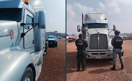 Recuperan en Tulancingo tractocamión robado en Veracruz