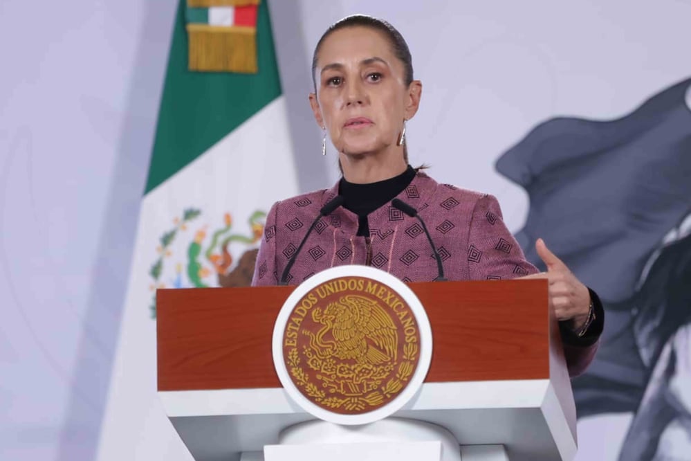 La presidenta Claudia Sheinbaum durante su conferencia matutina desde Palacio Nacional. Foto: Agencia EL UNIVERSAL/Fernanda Rojas/RDB.