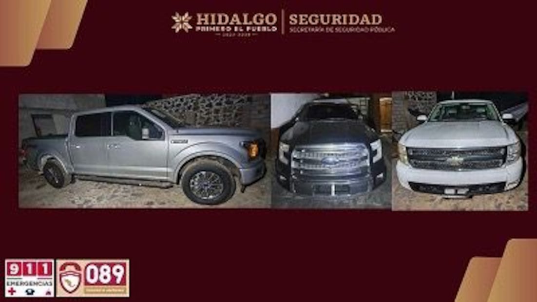Capturan a cinco implicados en desaparición y homicidio de tres personas de Tulancingo | Fotos: SSPH
