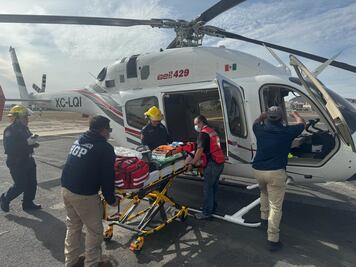 Traslado aéreo salva la vida de bebé con bronquiolitis y neumonía