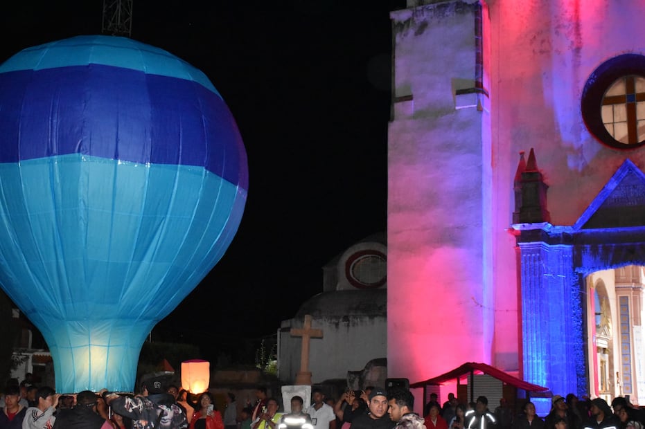 Una noche de globos sobre Chilcuautla | Foto: Turismo Hidalgo