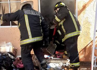 Bomberos de Pachuca atienden incendio en vivienda y fuga de gas LP en un mismo día