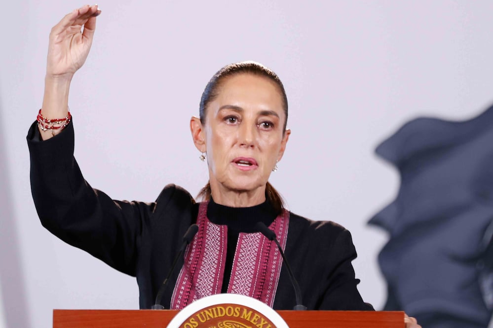La presidenta Claudia Sheinbaum durante su conferencia matutina desde Palacio Nacional. Foto: Agencia EL UNIVERSAL/Diego Simón Sánchez/RDB.