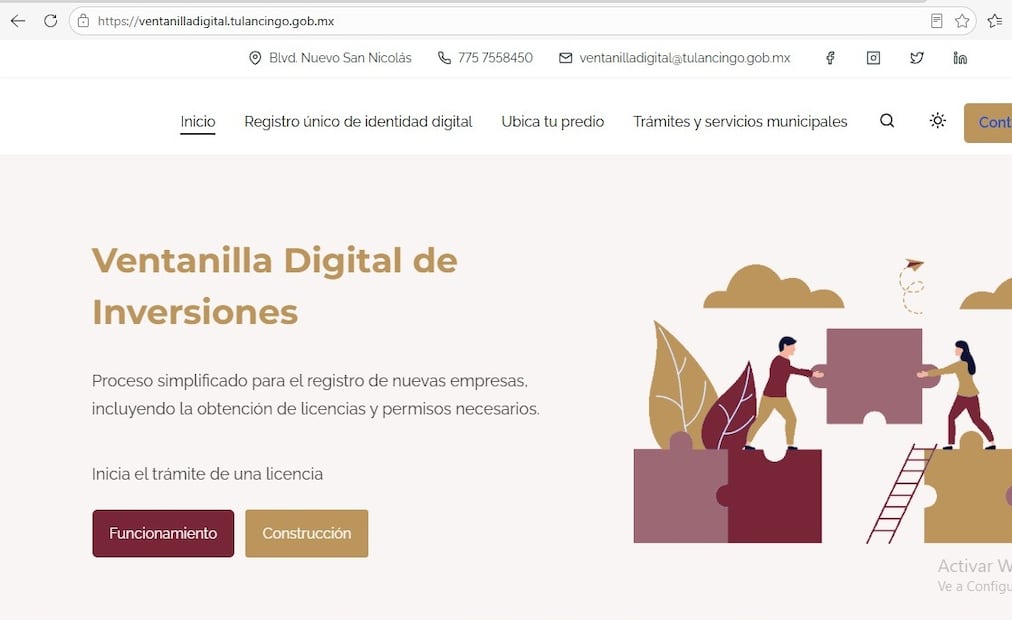 Tulancingo digitaliza apertura de negocios de bajo impacto con nuevo módulo de atención | Captura de pantalla