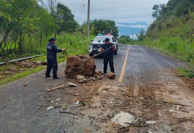 Reabren tramo carretero Nicolás Flores–Cardonal tras deslave