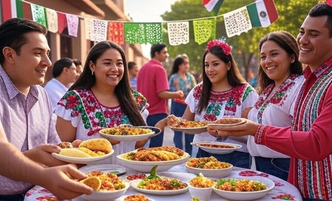 Diferentes platillos se preparan en las fiestas patrias en Hidalgo I Foto: Grok IA
